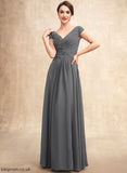 Mother Chiffon Janet Sequins Floor-Length A-Line Bride With Beading of Ruffle Dress V-neck the Lace Mother of the Bride Dresses