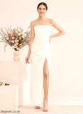 Sheath/Column Split Wedding Sweetheart With Front Dress Wedding Dresses Floor-Length Ruffle Lillianna
