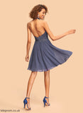 A-Line Halter Lace Dress Homecoming Dresses Homecoming Chiffon Valeria Beading Short/Mini With