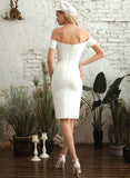 Aniya Wedding Off-the-Shoulder Wedding Dresses Sheath/Column Dress Knee-Length