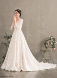 Dress Illusion Lace Wedding Train Court Ball-Gown/Princess Wedding Dresses Peggie
