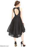 Scoop Homecoming Neck Beading Desirae With Lace Dress Lace Asymmetrical Homecoming Dresses A-Line