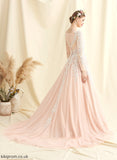 Wedding Wedding Dresses Scoop Train Chasity Court Ball-Gown/Princess Neck Dress Tulle Lace