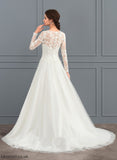 Kyra Wedding Wedding Dresses Ball-Gown/Princess Sweep Lace Tulle Dress Train