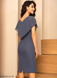 of Bride Dress V-neck Mother the With Chiffon Knee-Length Ruffle Sheath/Column Mother of the Bride Dresses Heidi