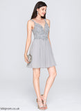 Lace Chiffon Dress Homecoming Dresses With Sequins Short/Mini Homecoming Tricia A-Line Beading Sweetheart