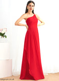 Neckline Silhouette Fabric One-Shoulder SplitFront Embellishment Floor-Length Length A-Line Ruffle Simone Spaghetti Staps Bridesmaid Dresses