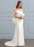 Sequins Beading Train With Lace Wedding Dresses Cristina Dress Wedding Chiffon Trumpet/Mermaid Court