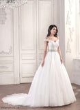 Wedding Dresses Beading Ball-Gown/Princess Cathedral Dress Sequins Erica Train Wedding Tulle With
