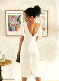 Cocktail Cocktail Dresses V-neck Dress Cotton Blends Yaretzi Knee-Length