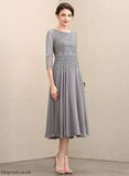 Scoop Lace Mother of the Bride Dresses Cloe Dress Neck Mother Tea-Length A-Line Bride the Chiffon of