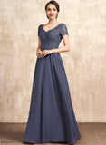 A-Line V-neck the Floor-Length Sequins Chiffon Karly Beading Bride Dress Mother of the Bride Dresses of With Lace Mother