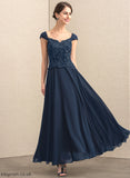 With Mother Chiffon Rosalyn the Lace A-Line Sequins Mother of the Bride Dresses Ankle-Length V-neck Bride Dress of
