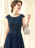 Beading A-Line With Scoop Chiffon Ankle-Length Cocktail Lace Cocktail Dresses Jean Neck Dress