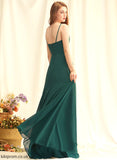 Neckline Floor-Length Length Embellishment A-Line Fabric V-neck Pleated Silhouette Celeste A-Line/Princess Sleeveless Bridesmaid Dresses