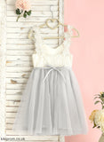 - Flower Dress Paisley Knee-length Girl Flower Girl Dresses A-Line V-neck Sleeveless Tulle/Lace