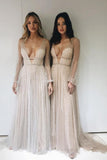 V-Neck Side Split Burgundy Prom Dress With Cutout