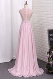 Prom Dresses A Line Scoop Chiffon With Ruffles And
