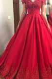 RedBall Gown Off The Shoulder Satin