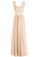 Gorgeous A-line Scoop Sleeveless Applique Prom Dresses Long Party Dresses