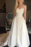 Sweetheart Wedding Dresses A Line With Ruffles