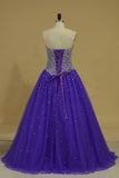 Tulle Ball Gown Sweetheart With Beading Quinceanera Dresses