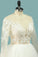 Wedding Dresses Scoop Long Sleeves Tulle With Applique Court