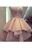 Sweetheart A Line Homecoming Dress Lace High