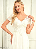 Chiffon Wedding Dresses Dress Giselle With Lace V-neck Floor-Length A-Line Wedding