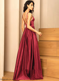 Neckline A-Line V-neck Fabric Silhouette Straps&Sleeves Length Satin Floor-Length Mariela A-Line/Princess Natural Waist Bridesmaid Dresses