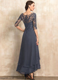Beading Lace Mother of the Bride Dresses Bride A-Line Chiffon Sequins of Miriam the Asymmetrical V-neck With Dress Mother