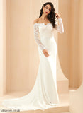 Wedding Clare Train Chiffon Wedding Dresses Court Trumpet/Mermaid With Lace Dress Off-the-Shoulder