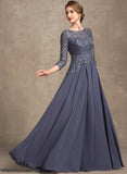of A-Line Floor-Length Bride Brenna Neck Dress Mother of the Bride Dresses Mother the Lace Scoop Chiffon