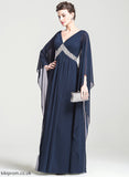 Dress of Lexi Floor-Length Ruffle Beading Bride Mother of the Bride Dresses V-neck Sequins the With Empire Chiffon Mother