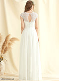 Lace Luciana Chiffon Scoop Floor-Length Wedding Dresses A-Line Dress Wedding