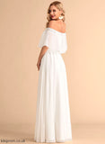 A-Line Front Chiffon With Wedding Zoe Dress Floor-Length Wedding Dresses Split