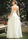 Wedding A-Line Floor-Length Lace Front With V-neck Split Wedding Dresses Dress Tania