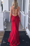 Sexy Ed Open Back Long Simple Cheap V-Neck Prom Dresses Party