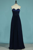 New Arrival Bridesmaid Dresses Sweetheart Chiffon With Satin Bodice A