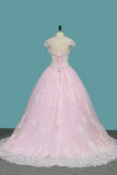 Ball Gown Quinceanera Dresses Sweetheart Sweep/Brush Lace Up Back Applique And