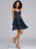 Grace Short/Mini With Dress Lace Sweetheart A-Line Sequins Homecoming Chiffon Homecoming Dresses Beading