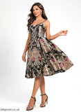 Homecoming Dresses Homecoming Iris Flower(s) A-Line V-neck With Dress Lace Knee-Length