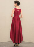 Mother Mother of the Bride Dresses Asymmetrical A-Line Sequins of Dress Asia Lace With the Scoop Neck Satin Bride