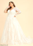 Wedding Dresses Ball-Gown/Princess Bryanna Court Train V-neck Lace Dress Wedding Tulle