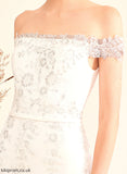 Trumpet/Mermaid Wedding Off-the-Shoulder Wedding Dresses Lace Sequins With Gretchen Train Dress Court