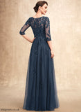 Dress Tulle With the Mother Bride of Mother of the Bride Dresses Lace V-neck Kendall Sequins Floor-Length A-Line