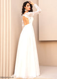 V-neck A-Line Floor-Length Wedding Dresses Dress Wedding Lace Olivia With Chiffon