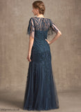 Trumpet/Mermaid the Dress Mother of the Bride Dresses of Bride Diana With Scoop Mother Neck Sequins Floor-Length Lace Tulle