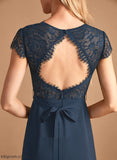 Neckline Lace Fabric SplitFront Floor-Length Embellishment V-neck Length Silhouette A-Line Makenna Floor Length Bridesmaid Dresses