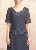 Mother of the Bride Dresses Dress Ankle-Length Chiffon Lace Salma Bride V-neck the of A-Line With Mother Sequins